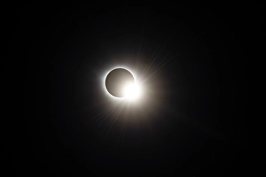 Images Dated 13th July 2024: USA, Arkansas. The Total Solar Eclipse of April 8, 2024, The Diamond Ring Effect