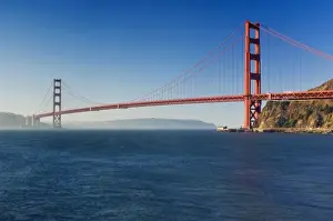 Marin County Prints: USA, CA, Marin County, Golden Gate Bridge from Fort Baker