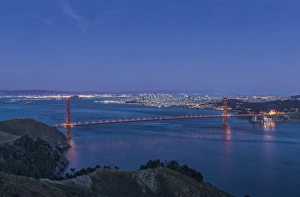 Twilight Prints: USA, CA, San Fracisco, Twilight City by the Bay