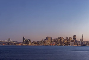 California Prints: USA, CA, San Francisco, Downtown Skyline at Twilight