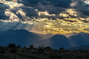 God Ray Prints: USA, California, Anza Borrego Desert State Park
