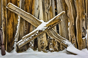 Images Dated 2nd December 2014: USA, California, Bodie. Detail of wooden building