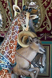 Carousel Prints: USA, California. Carousel at the Living Desert Zoo and Gardens, Palm Desert