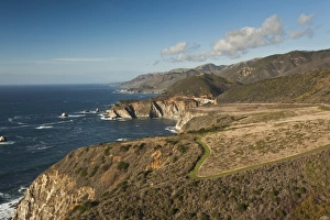 USA, California, Central Coast, Big Sur Area, coastal view with the Bixby Bridge