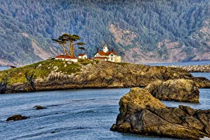 Crescent City Prints: USA, California, Crescent City, Battery Light House