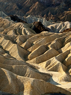 Images Dated 31st January 2010: USA, California, Death Valley National Park, Erosion at work near Zabriskie Point
