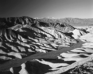 Mojave Desert Prints: USA, California, Death Valley National Park, View of Zabriskie Point with Telescope