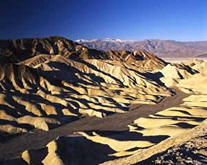 Mojave Desert Prints: USA, California, Death Valley National Park, View of Zabriskie Point with Telescope