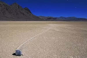 Images Dated 11th February 2006: USA, California, Death Valley National Park. Close-up of a mysterious sliding rock