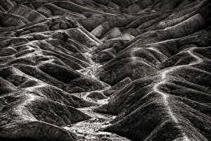 Bill Young Prints: USA, California, Death Valley. Overview of desolate landscape