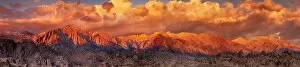 Images Dated 14th October 2007: USA, California, Eastern Sierra Mountains, Alabama Hills. Panoramic of a clearing