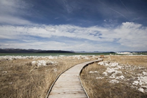 Images Dated 17th April 2011: USA, California, Eastern Sierra Nevada Area, Lee Vining, Mono Lake, walkway
