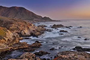 Pacific Prints: USA, California, Garrapata State Park. Sunset along the rugged coastline