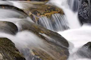 Rushing Prints: USA, California, Horse Creek. Glacial runoff fills Horse Creek in the Sierra Nevada of California