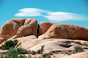 Images Dated 5th January 2023: USA, California. Joshua Tree National Park rock formations