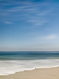 Foam Prints: USA, California, La Jolla. Ocean abstract blur at Marine Street Beach