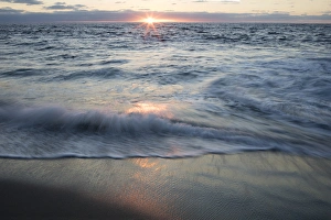 La Jolla Prints: USA, California, La Jolla. Sunset over beach