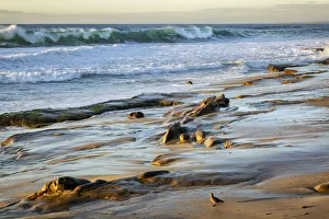 San Diego Prints: USA, California, La Jolla, Surf breaking off Coast Blvd. Park
