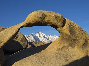 Prints of USA, California. Lone Pine, Alabama Hills, Mobius Arch and Lone Pine Peak Images Dated 2019 May: USA, California. Lone Pine, Alabama Hills, Mobius Arch and Lone Pine Peak