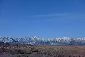 Images Dated 19th March 2012: USA, California, Lone Pine. View of Sierra Mountains from Alabama Hills. Credit as