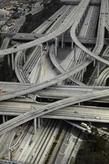 Traffic Prints: USA, California, Los Angeles, Judge Harry Pregerson Interchange