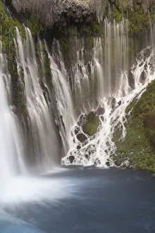 Images Dated 17th June 2021: USA, California, McArthur-Burney Falls State Park. Burney Creek waterfall and pool