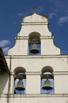 Images Dated 7th August 2005: USA, California, Mission San Juan Bautista, built 1797, view of belltower
