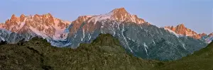 Owens Valley Prints: USA, California, Mt Whitney. Early sunrise colors Mt. Whitney above the Alabama Hills