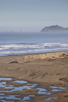 USA, California, Northern California, North Coast, Clam Beach, elevated coast view