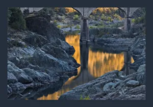 Images Dated 27th May 2022: Usa, California. This old railroad bridge crossing the North Fork of the American River