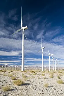 Turbine Prints: USA, California, Palm Springs. Windmill Farm along North Indian Canyon Drive
