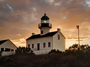 USA, California, San Diego, Old Point Loma Lighthouse at Cabrillo National Monument