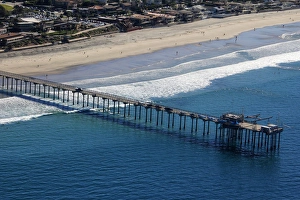 West Coast Prints: USA, California, San Diego. Scripps Pier, La Jolla Shores