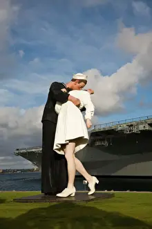 World War Ii Prints: USA, California, San Diego. Unconditional Surrender by J. Seward Johnson alongside