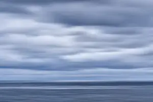 USA, California, San Diego, View of blurred clouds over Pacific Ocean