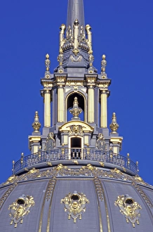 Gilded Prints: USA, California, San Francisco, City Hall dome. details