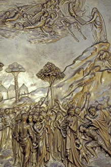 San Francisco Prints: USA, California, San Francisco, Nob Hill, Grace Cathedral. Gold leaf fresco detail