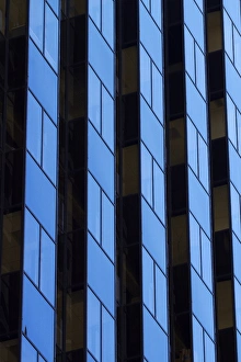Sky Scraper Prints: USA, CAlifornia, San Francisco, , Reflection in facade of office buildings at 425