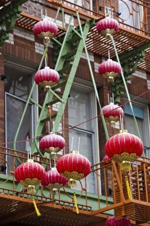 China Town Prints: USA, California, San Francisco, Chinatown, Chinese street lanterns