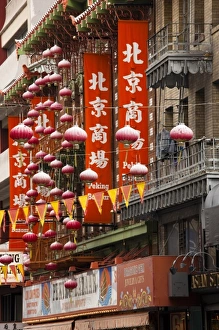 USA, California, San Francisco, Chinatown, Chinese street lanterns