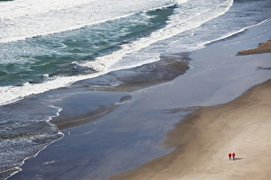 Images Dated 30th December 2010: USA, California, San Francisco Bay Area, Marin County, elevated view of Stinson Beach