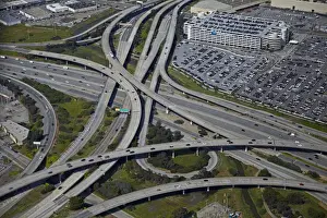 Infrastructure Prints: USA, California, San Francisco - Interchange of 1-380 and Bayshore Freeway (US 101)