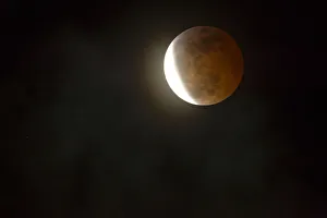 Images Dated 13th August 2019: USA, California, San Luis Obispo County. Full blood moon lunar eclipse. Credit as