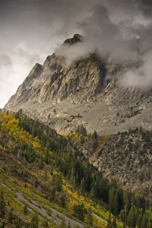 Strength Prints: Usa, California, Sierra Nevada. Mighty Peaks in the Lundy Lake area in fall