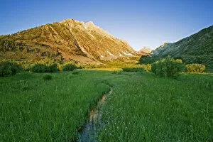 Images Dated 6th July 2006: USA, California, Sierra Nevada Range. Dawn on mountain meadow