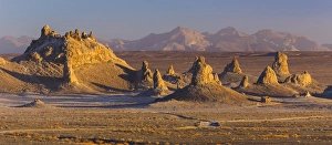 USA, California. Sunset on Trona Pinnacles