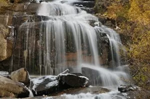 USA, California, Waterfall, Lone Pine Creek, Mount Whitney Portal, Inyo National Forest