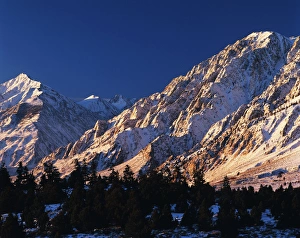 Snowcapped Prints: USA, California, Wheeler Crest and Mt. Tom with view of Sierra range near Bishop