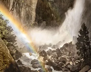 Rainbow Prints: USA, California, Yosemite, Yosemite Falls, rainbow