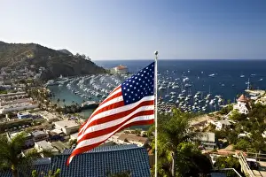 Micah Wright Prints: USA, Catalina Island. This is the famous spot to photograph Avalon harbor. A house